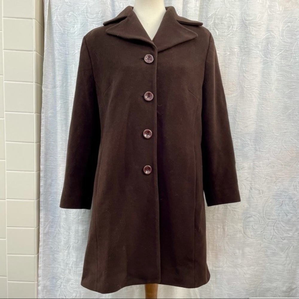 Kristen Blake Lambswool Blend Classic Long Winter Coat